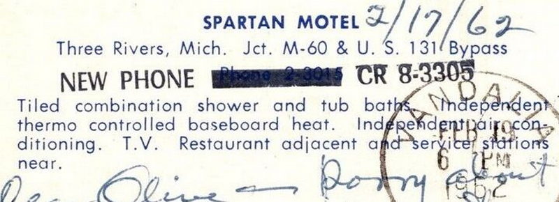 Spartan Motel - Postcard